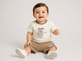 Baby Boys Cute Jersey Outfit Set with Printed T-Shirt & Shorts - Clothick
