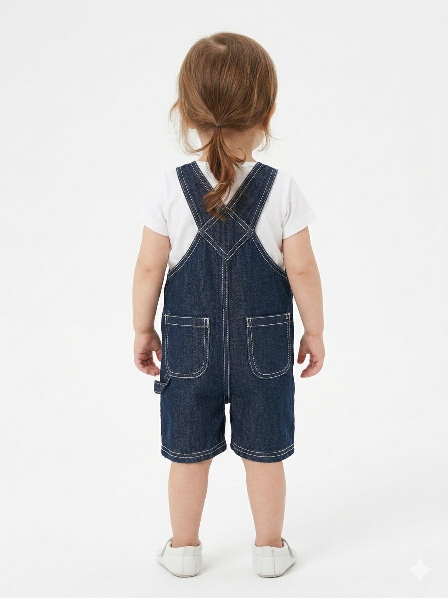 Baby Denim Romper with Elmo Print - Clothick