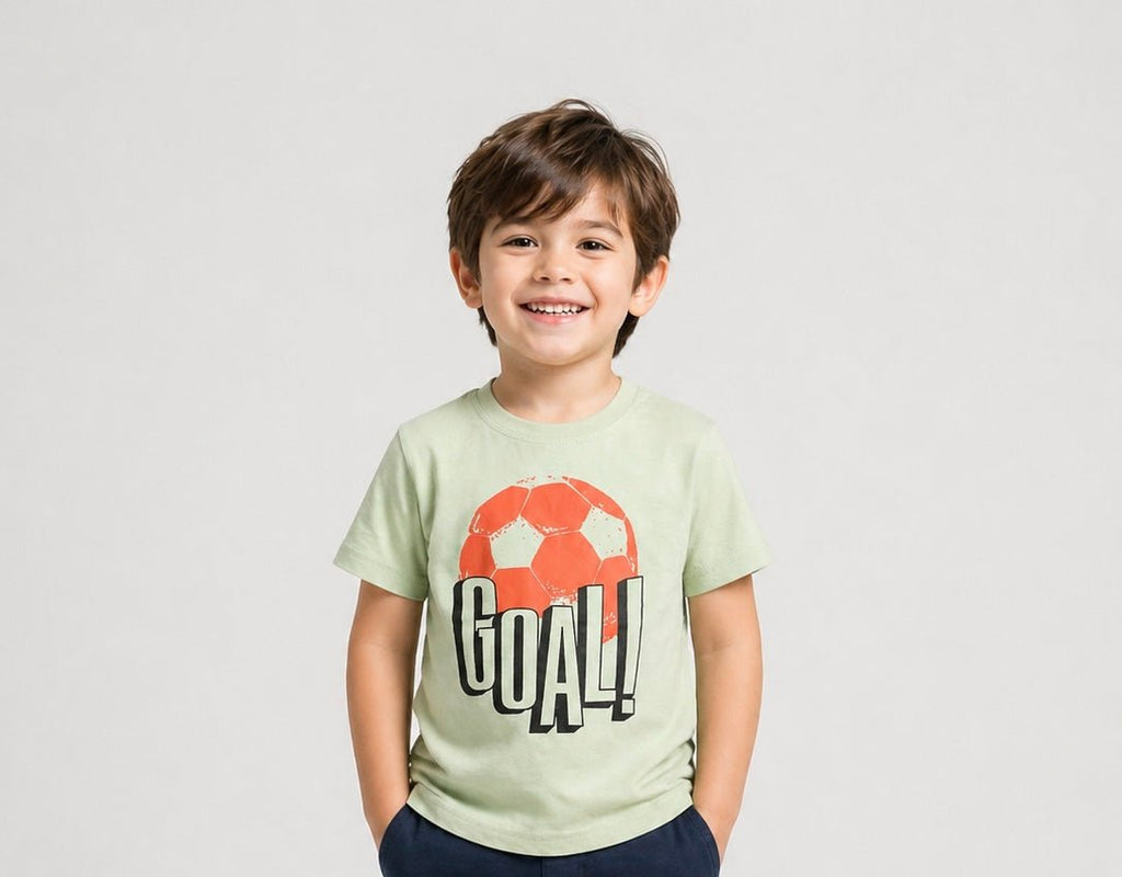 Boys “GOAL” Football Graphic T-Shirt - Clothick