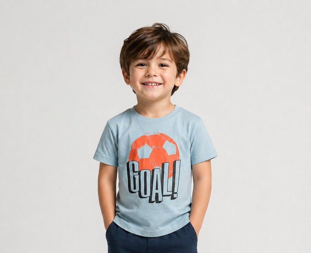 Boys “GOAL” Football Graphic T-Shirt - Clothick