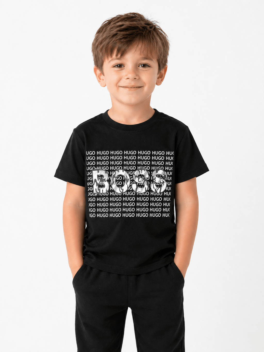 Kids Printed “BOSS” Graphic T-Shirt - Clothick