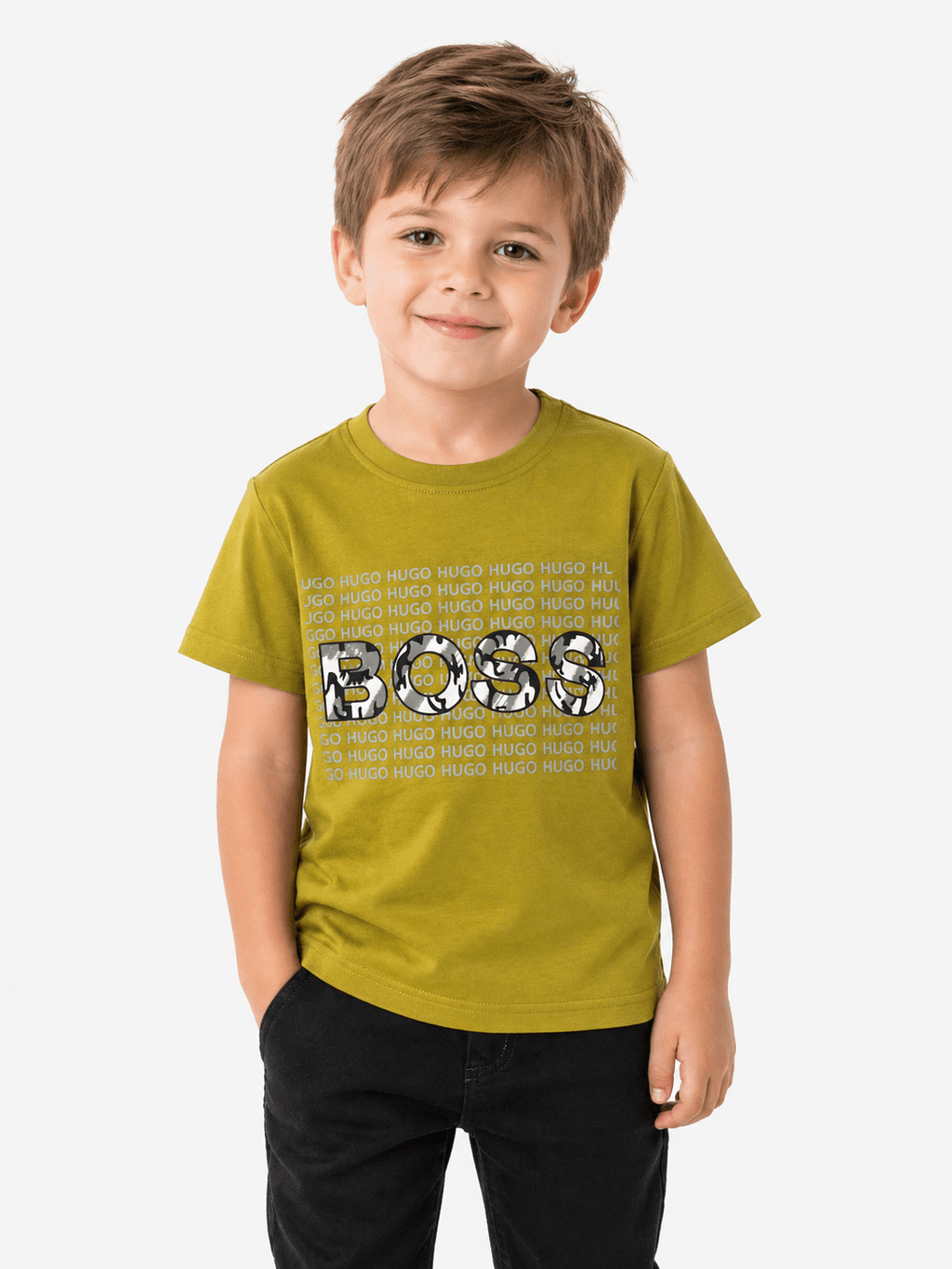 Kids Printed “BOSS” Graphic T-Shirt - Clothick