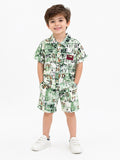 Kids Printed Shirt & Shorts Co - Ord Set - Clothick